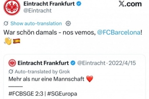 华体会赛事资讯-再度重相逢，法鹰官方回顾22年欧联杯客胜巴萨：一段美妙的经历